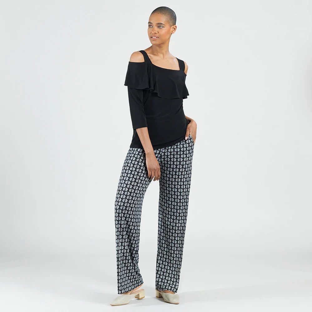 Clara Sun Woo- Open Shoulder Ruffle Top